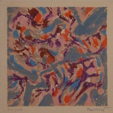 24.Alfred Manessier, Senza titolo, 1966, litografia a colori