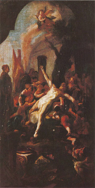 05.Paul Troger, Martyrium des Heiligen Kassian, dat. 1753, Öl auf Leinwand