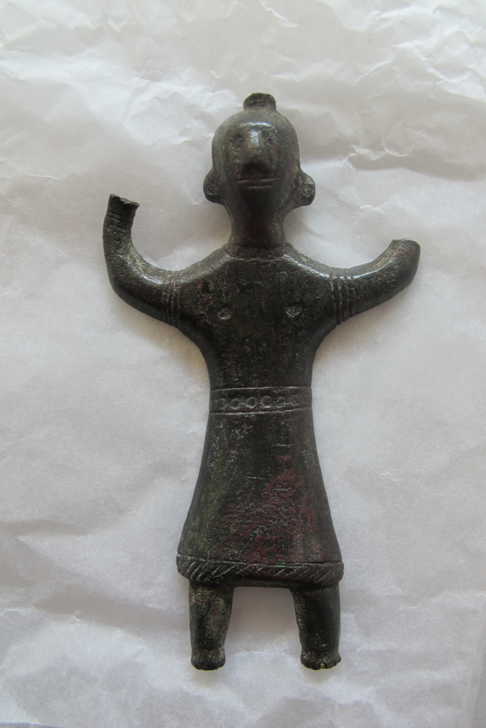 10.Orant with raised arms, bronze, c. 6th century BC